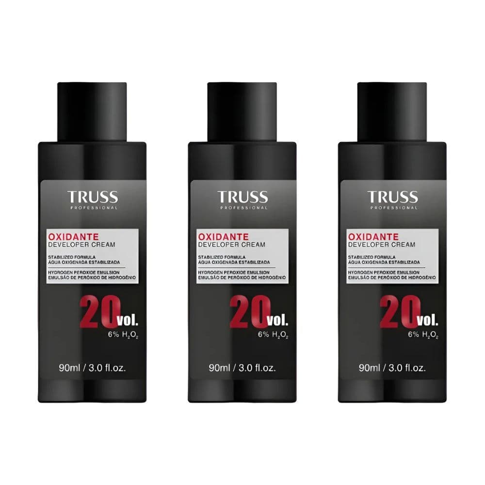 Kit 3 Unidades Agua Oxigenada Truss 20 Volumes 6% 90ml