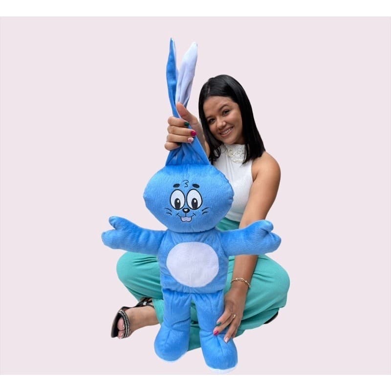 Pelúcia Sansão Turma da Mônica Azul Grande Decoração para Quarto Presente Menina e Menino Infantil e Adulto
