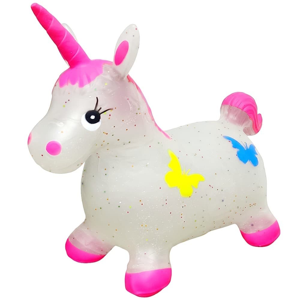 Cavalinho Upa Upa Baby Unicórnio de Borracha com Som Luz