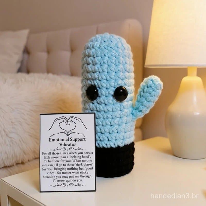 yu Suporte Positivo Emocional Figuras De Crochê Decoração De Mesa