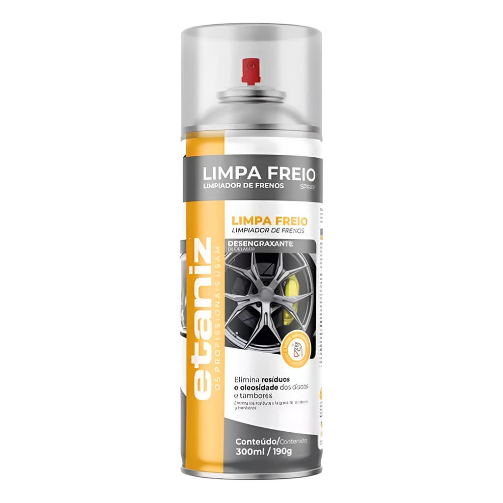 Spray Desengraxante Etaniz Limpa Freio 300ml Tira Chiado