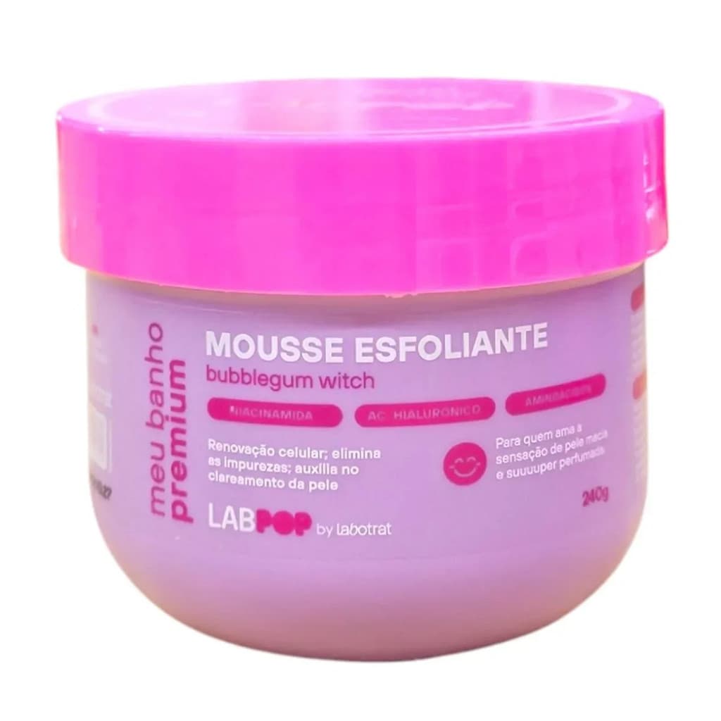 LABOTRAT LABPOP MEU BANHO PREMIUM BUBBLEGUM WITCH - MOUSSE ESFOLIANTE 240G