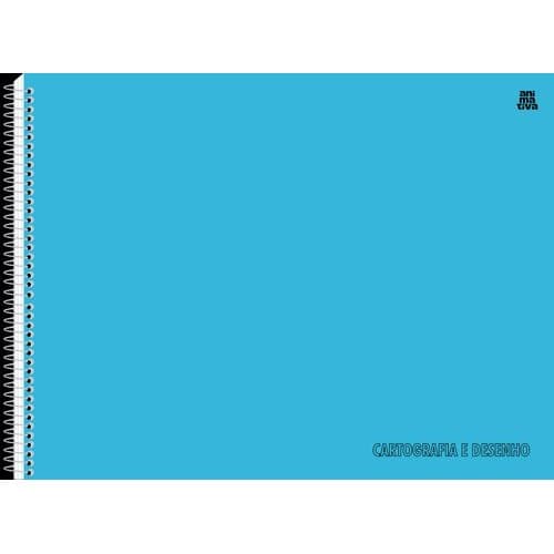 Caderno Desenho Cartografia Capa Lisa Azul Folhas Resistentes Alta Qualidade Profissionais Estudantes