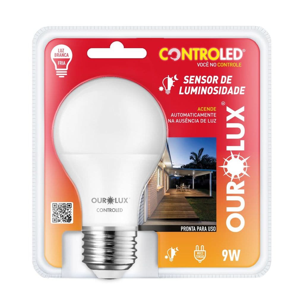 Lâmpada c/ Sensor de Luminosidade – Luz Branca Fria (6500k)