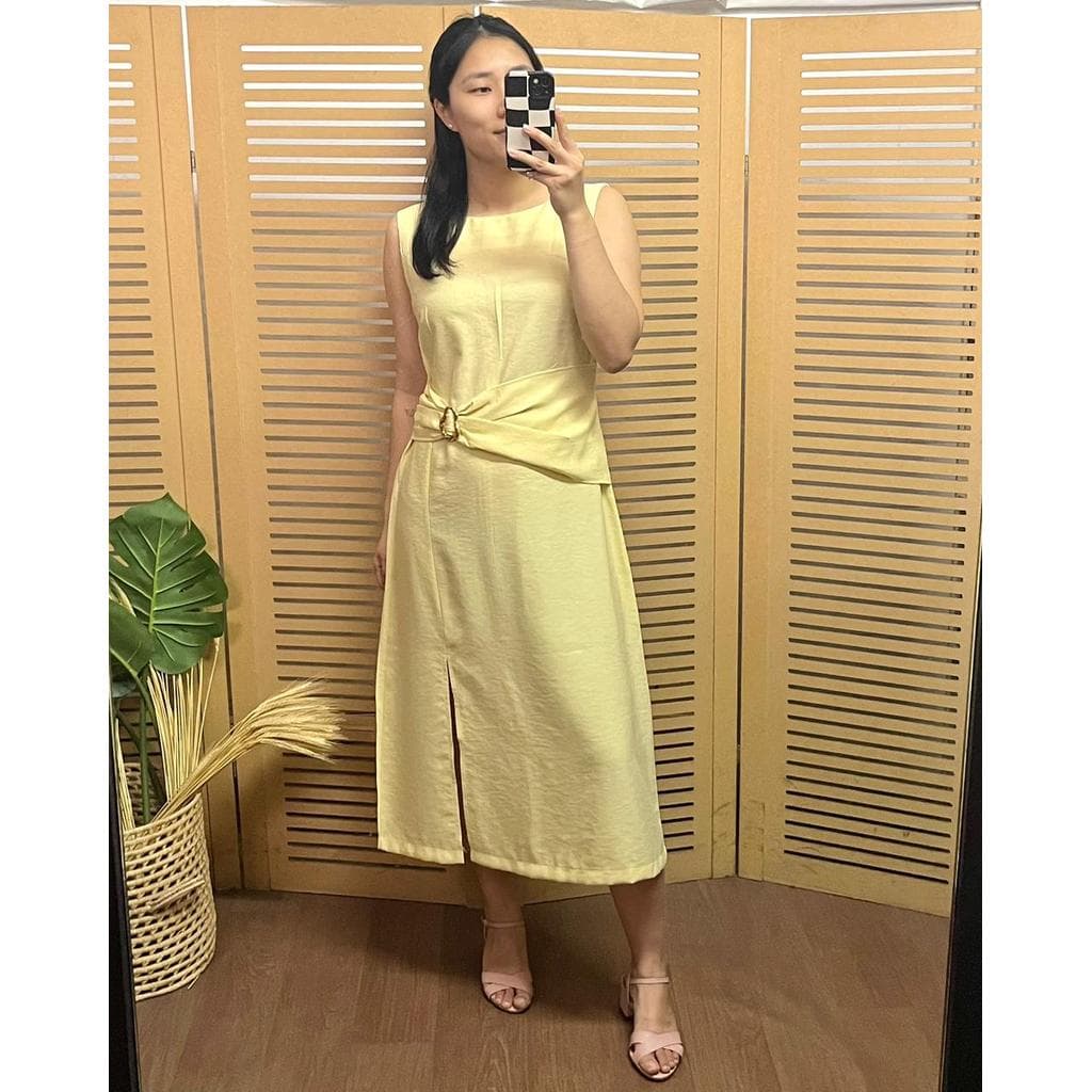 Vestido Midi Regata c/ Fivela Marant
