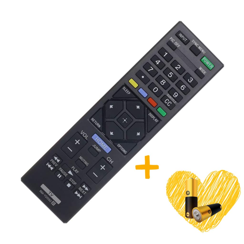 Controle Compatível com Sony Bravia Todas TVs LED LCD | Compatível | Reposição | Com Pilhas
