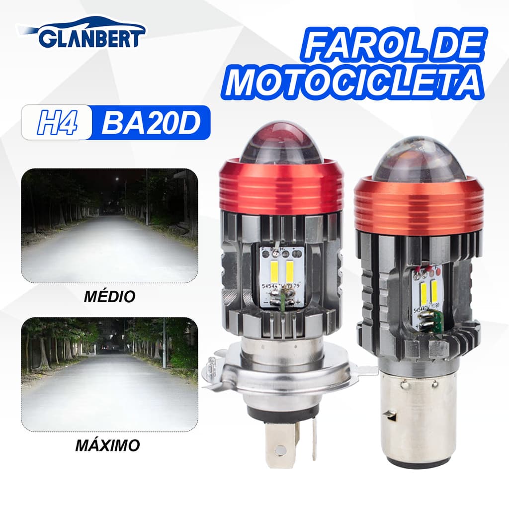 Farol LED Para Motocicleta H4 HB2 H6 Branco Hi/Lo BA20D 3570 Lâmpadas Lâmpada De Neblina Super Brilhante