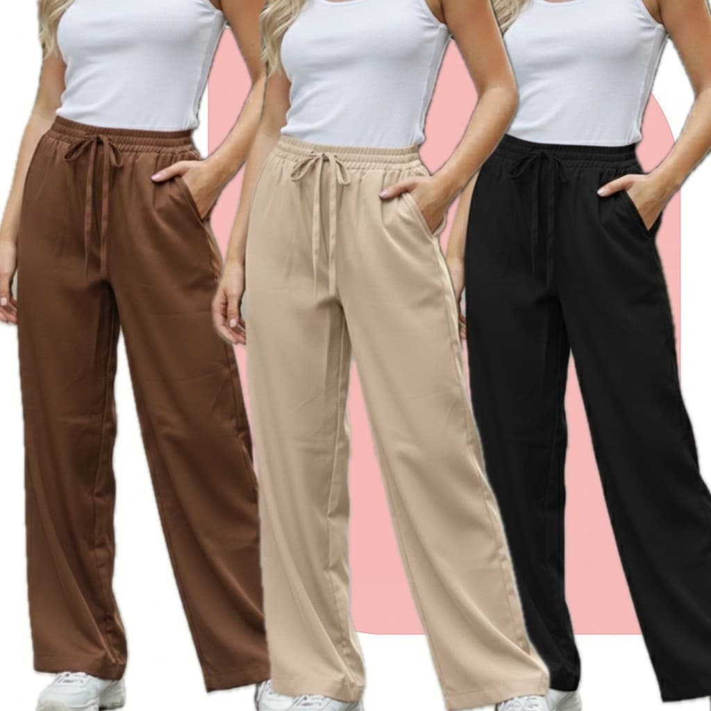Calça Pantalona Alfaiataria Social Inverno Premium Com Bolso elastico Moda Feminina Plus Size