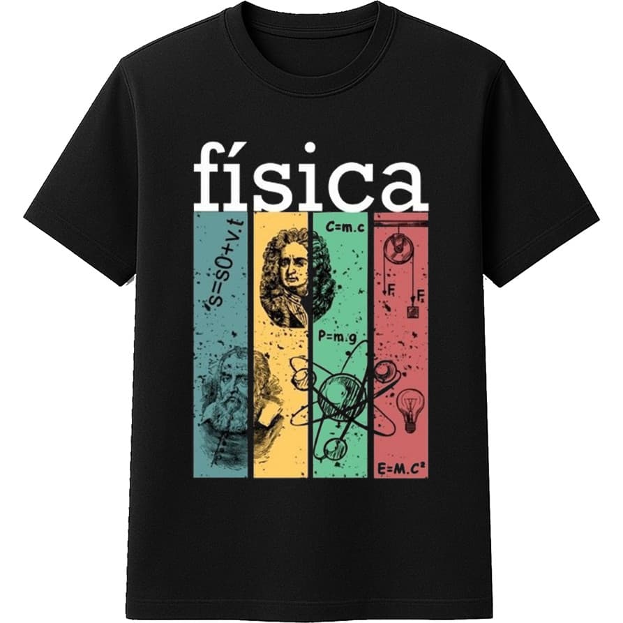Camisa Básica Unissex Curso Profissão Vintage Física Estampas em DTF.