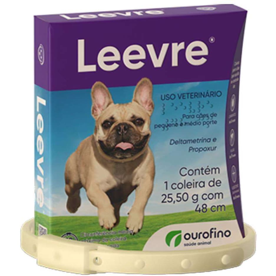 Leevre Coleira Antipulgas Cães Raça Pequena 48cm - Ourofino