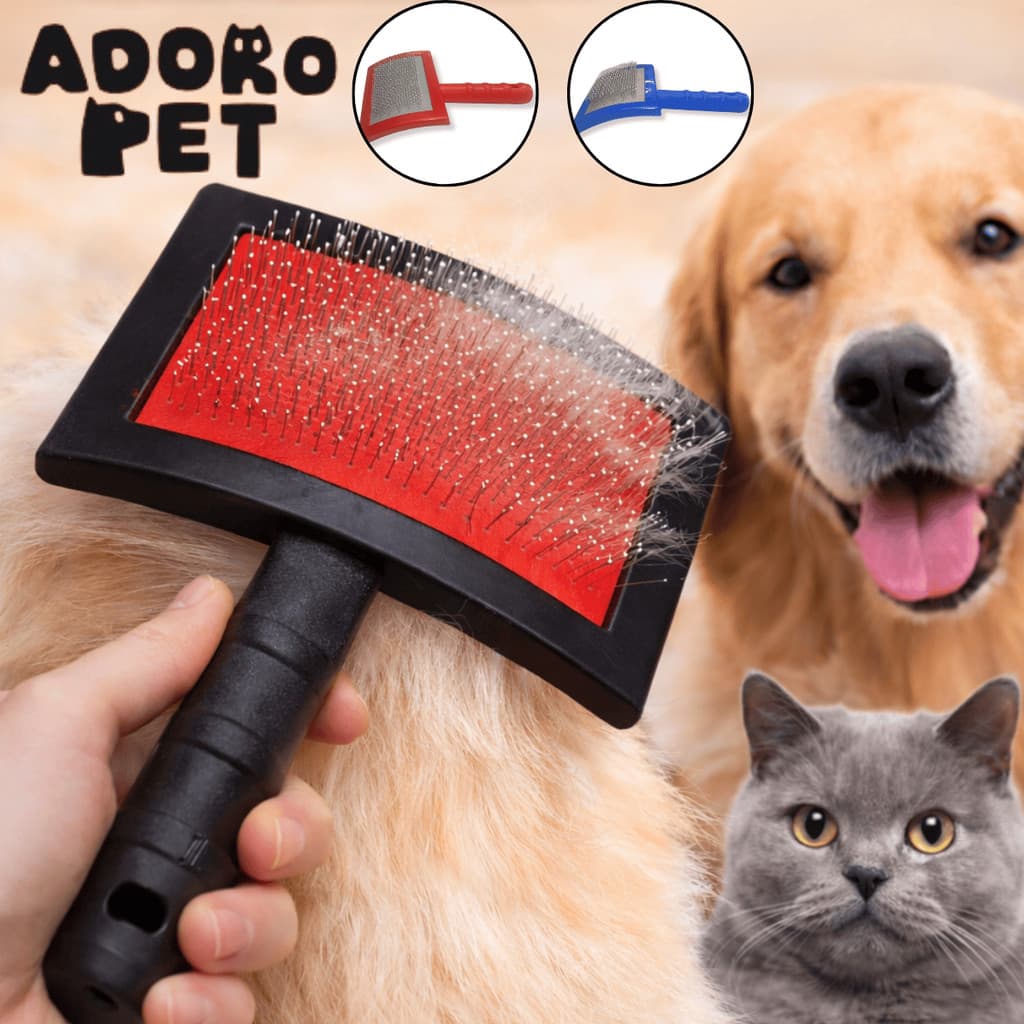 Pente Rasqueadeira Profissional para Cachorros Gatos Escova Cerdas Aço Remove Pelos Mortos Embaraços