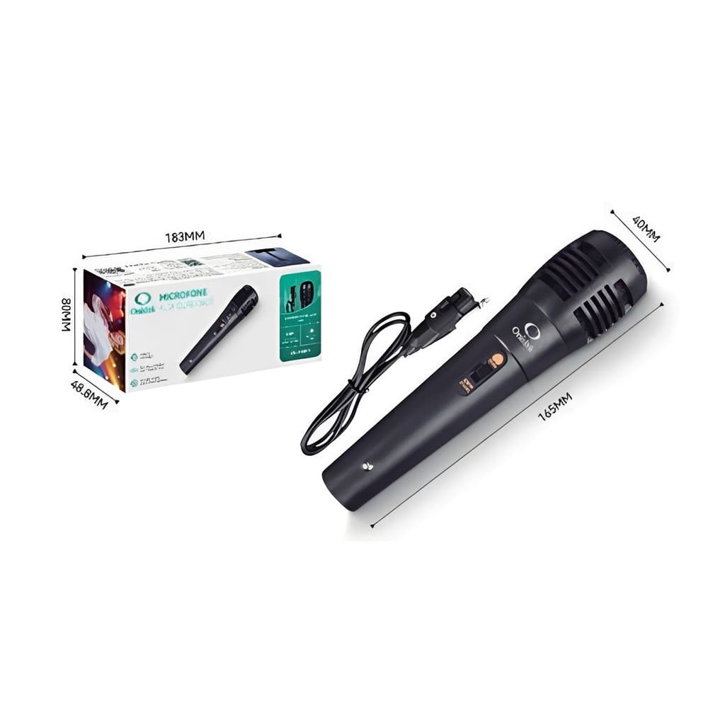 Microfone Dinamico Profissional Com Fio Cabo 1m Karaoke Palestra Show Igrejas Excelente sonorização