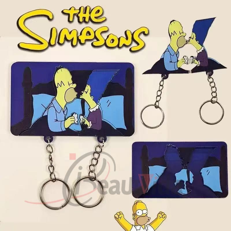 Porta Chaves Simpsons Homer E Marge Beijando Chaveiro Casal