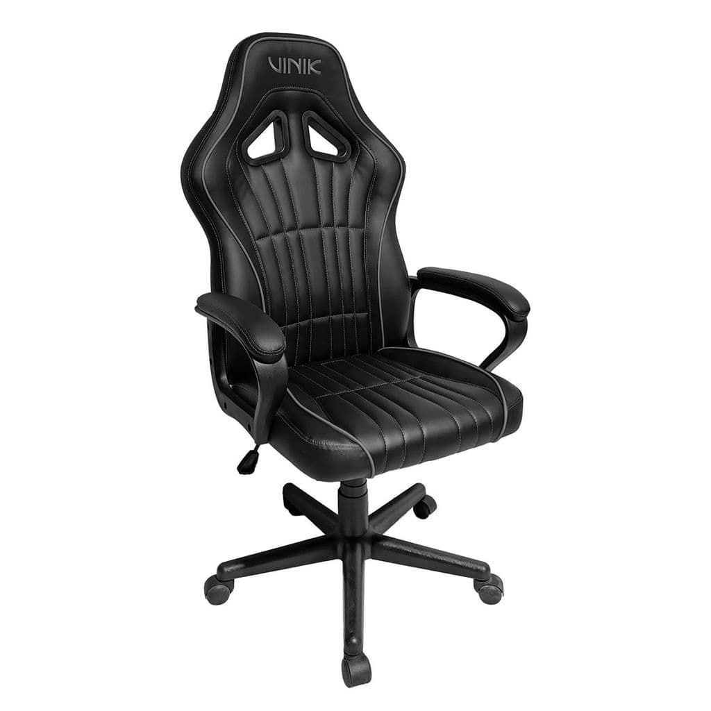 Cadeira Gamer Ergonômica Conforto Atlas Preta e Cinza Vinik