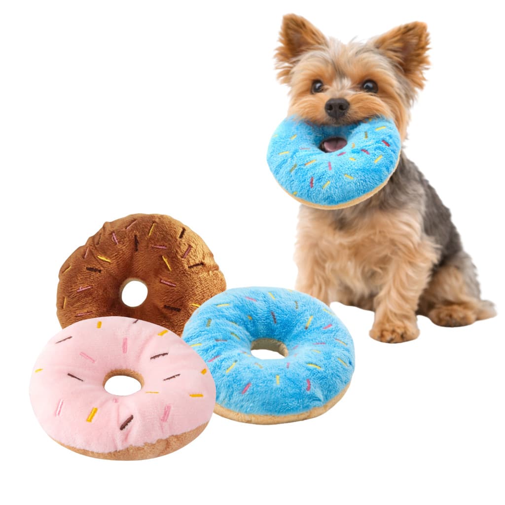 Pelúcia Pet Rosquinha Brinquedo de Cachorro Pet Mordedor donuts