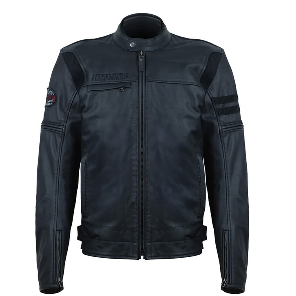 Jaqueta Couro Asw Ignite Preto Motociclista Custom Racer