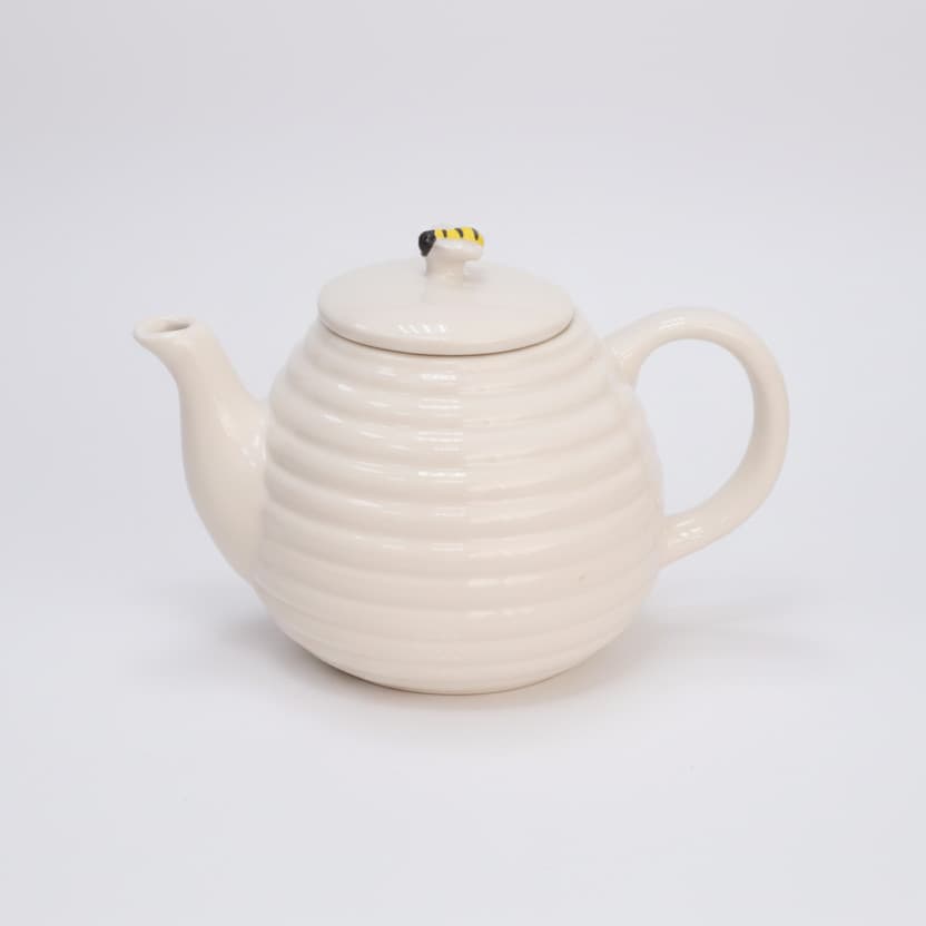 Bule de Porcelana Bee 600ml – Doçura e Sofisticação em Cada Detalhe