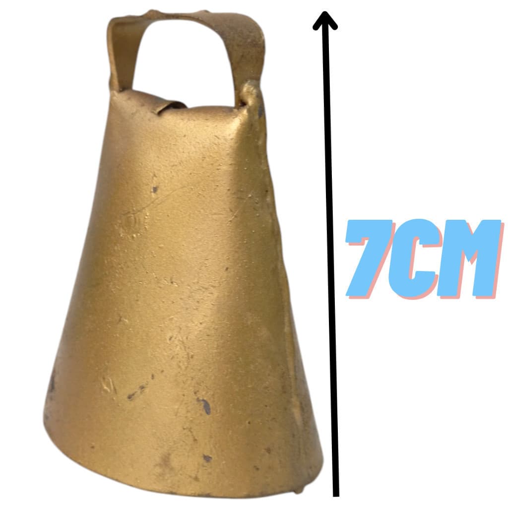 Sino de bode para Cabras Cabritos Bezerros Garrotes Boi Vaca Touro 7cm metal