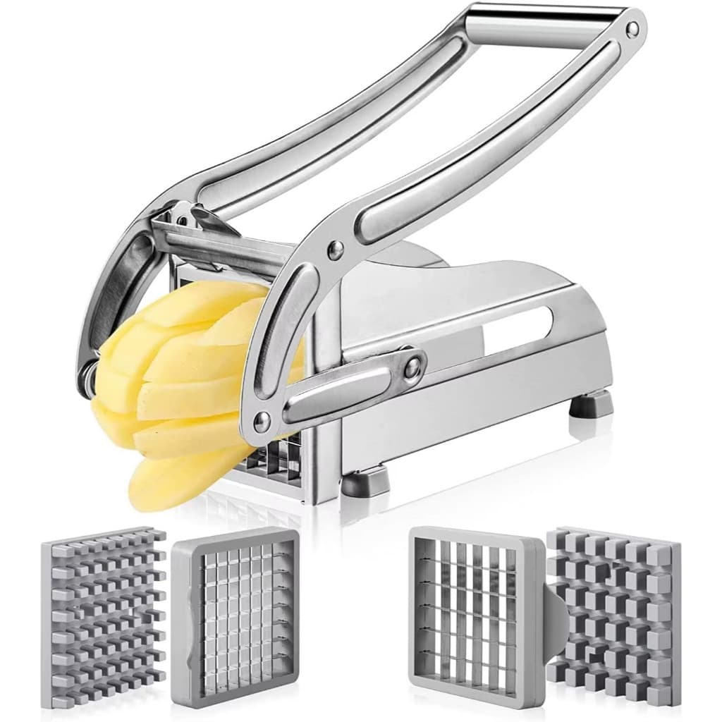 Cortador Batata Frita Manual Profissional Corte Uniforme Inox