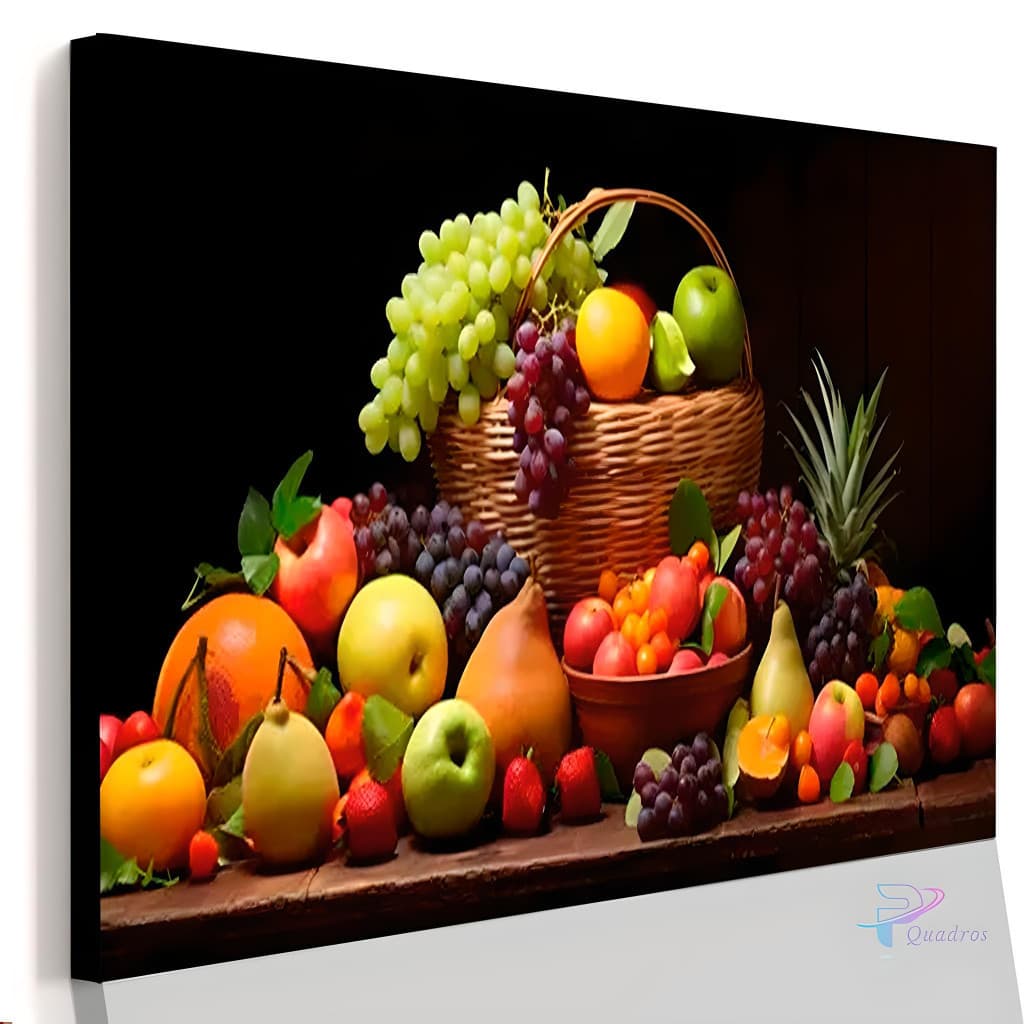 Quadro Decorativo Mesa de Frutas Restaurante Casa Sala Quarto Decoração Hall