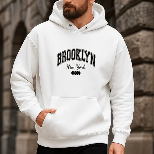 Moletom Canguru Masculino Brooklyn | Streetwear Urbano | Algodão Macio Premium