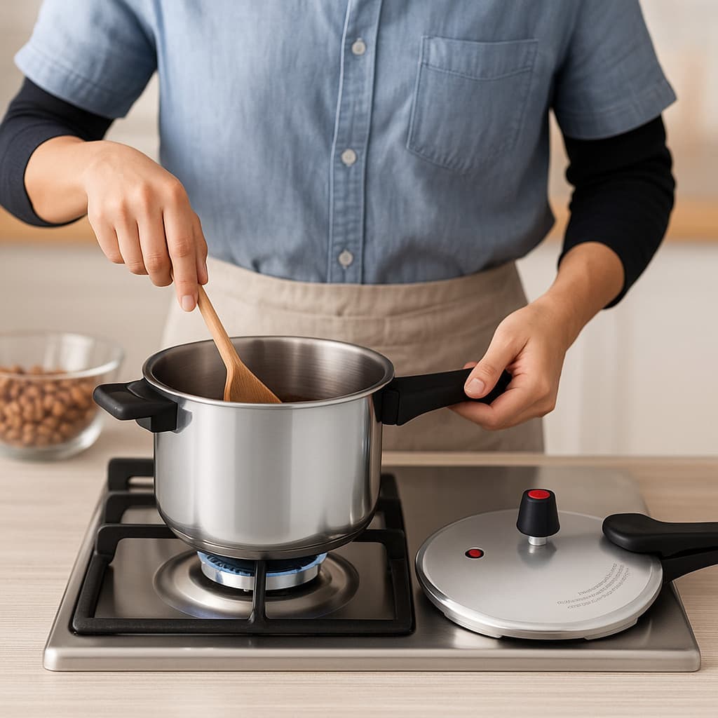 Panela Pressão 7 Litros Alumínio Fechamento Externo Segurança Cozimento Carne Sopas Antiaderente