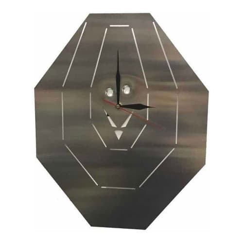 Relógio Parede Decorativo - Alvo De Ipsc/tiro Esportivo-inox Inox Escovado