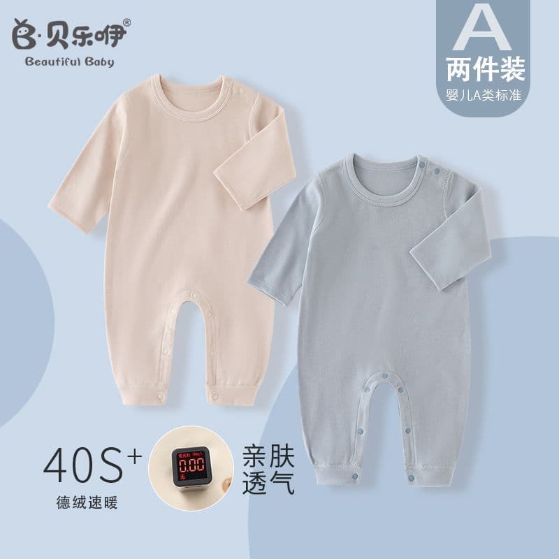Roupas de bebê outono inverno estilo bebê recém-nascido macacão outono inverno alemão veludo quente estilo ocidental Bot
