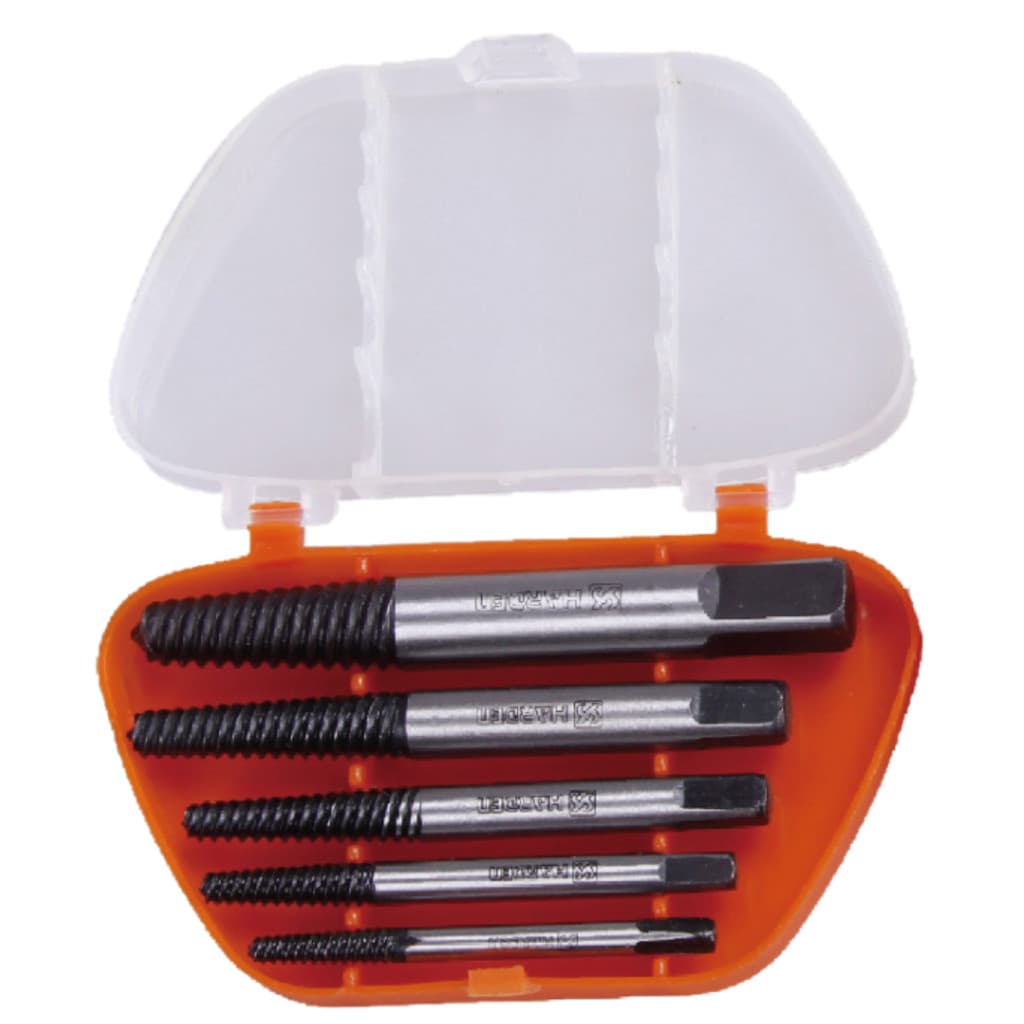 Jogo Extrator de Parafusos Quebrados 5 Peças M3 a M18 Aço Cromo Harden H610555