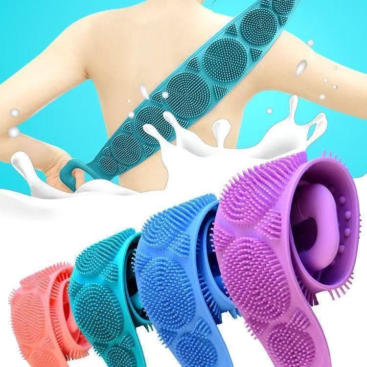Kit 4 Esponja Silicone Massageadora Escova Banho Lava Corpo Todo Bucha Esfoliação Top Li
