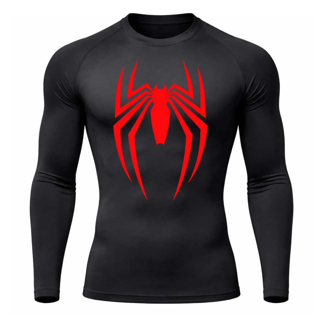 Camisa Compressão Proteção Uv 50+ Venom Spider Estampada Tecido Gelado Segunda Pele Manga Longa
