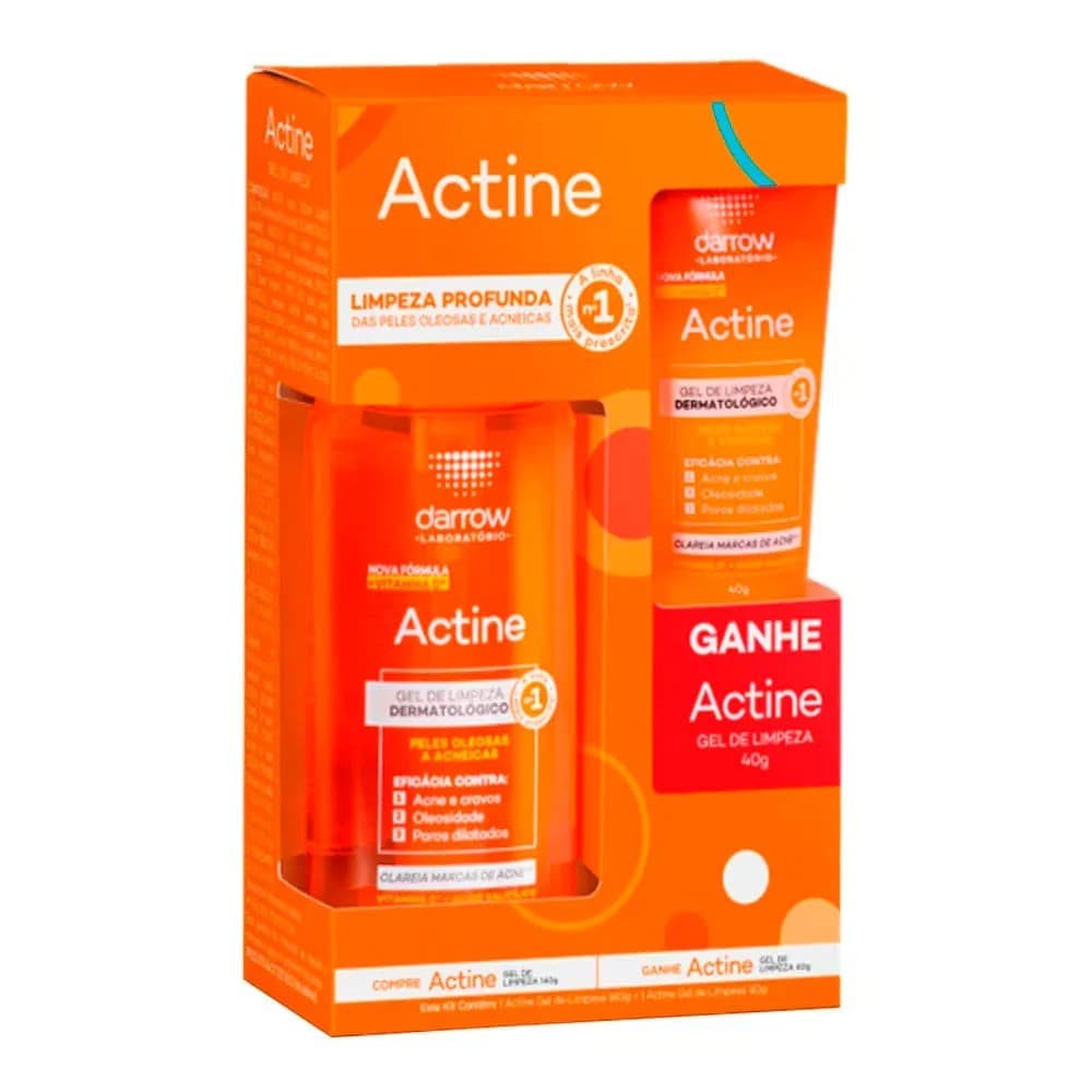 Kit Actine Darrow Gel de Limpeza 140g e Ganhe Gel de Limpeza 40g
