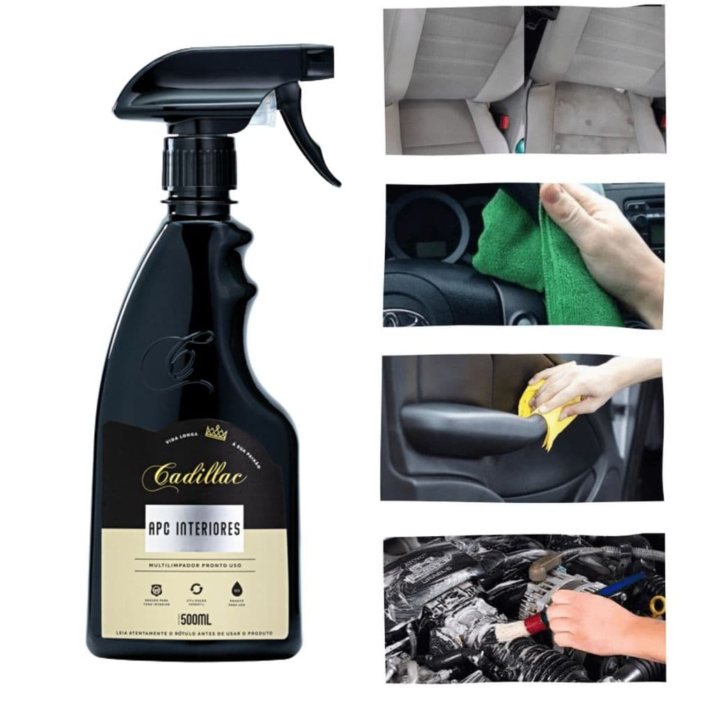 APC Interiores Cadillac 500ml – Limpador Multiuso Automotivo p/ Plástico, Vinil e Painel