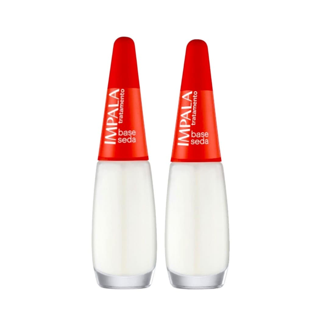 Kit Esmalte Impala Tratamento Base Seda 2 unidades