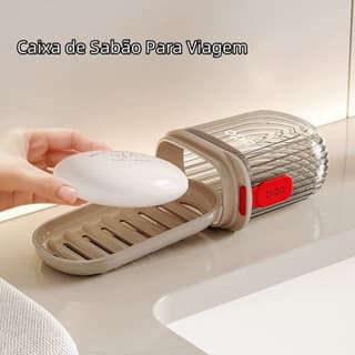 Caixa De Sabonete Portátil Para Viagem Com Bandeja De Drenagem E Vedação À Prova De Vazamentos-Suporte De Plástico Duráv