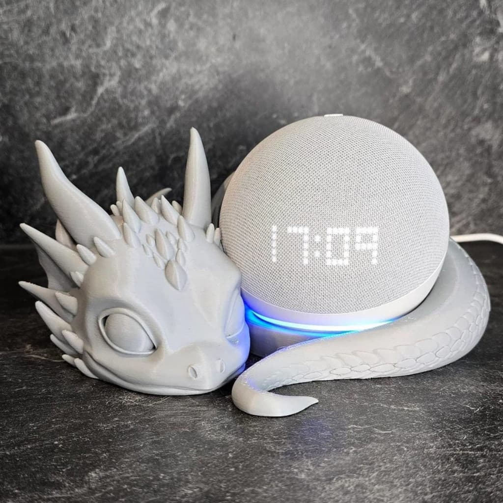 Suporte para Alexa suporte criativo estátua dragon base Dragão Amazon Echo Dot 4ª e 5ª geração Acessório Decoração Caixa