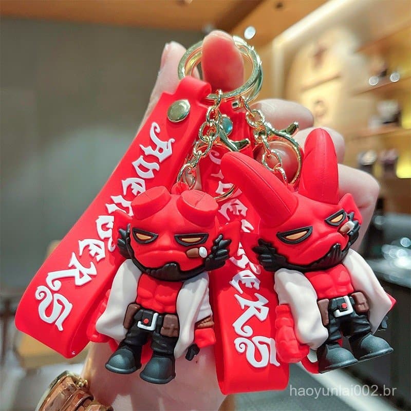Chaveiro de personagem de filme Hellboy, chaveiro personalizado Devil Hellboy, enfeite para mochila