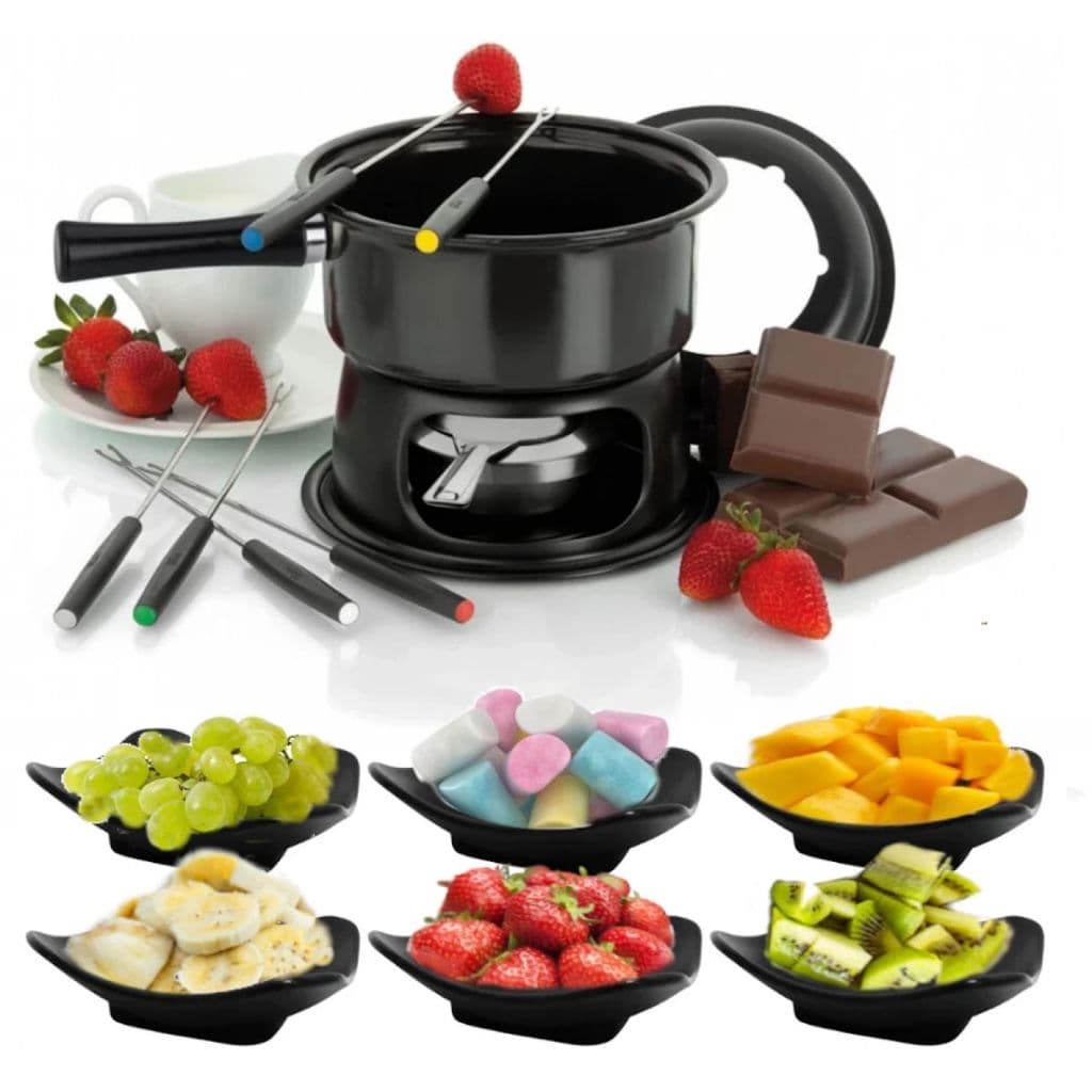 Conjunto Aparelho de Fondue Lugano Duo 2 em 1 + 6 Bowls para Acompanhamentos