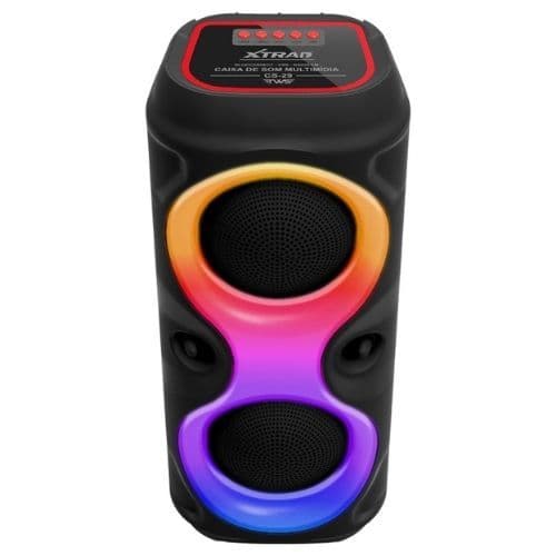 Caixa De Som Potente RGB Duplo Alto Falante