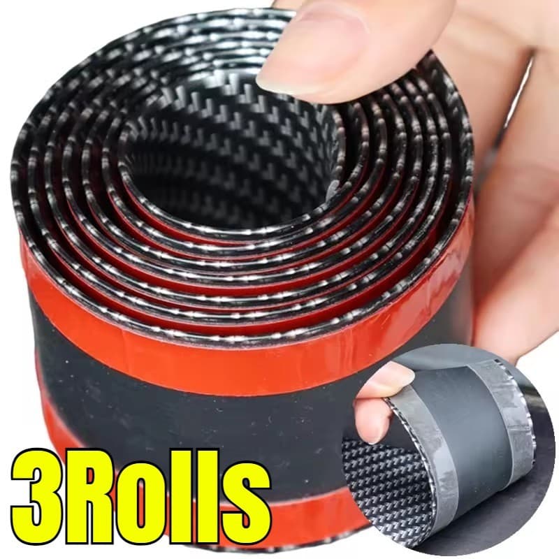 Protetor De Soleira De Porta De Carro Anti-Arranhões Com Design De Fibra De Carbono , Faixa Resistente Ao Desgaste De PV