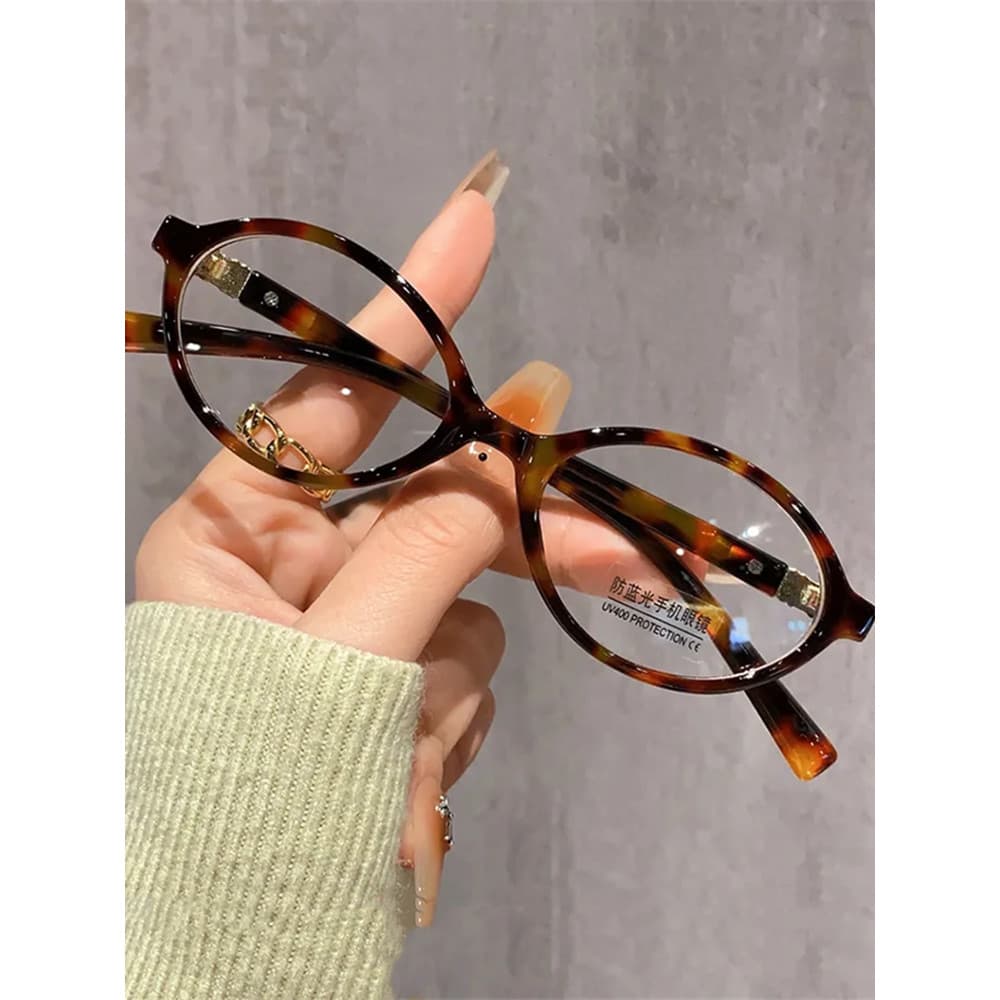 Versão coreana rosto liso pequeno quadro miopia óculos feminino livro puro Retro All-Match diário Commuter Ultra-leve An