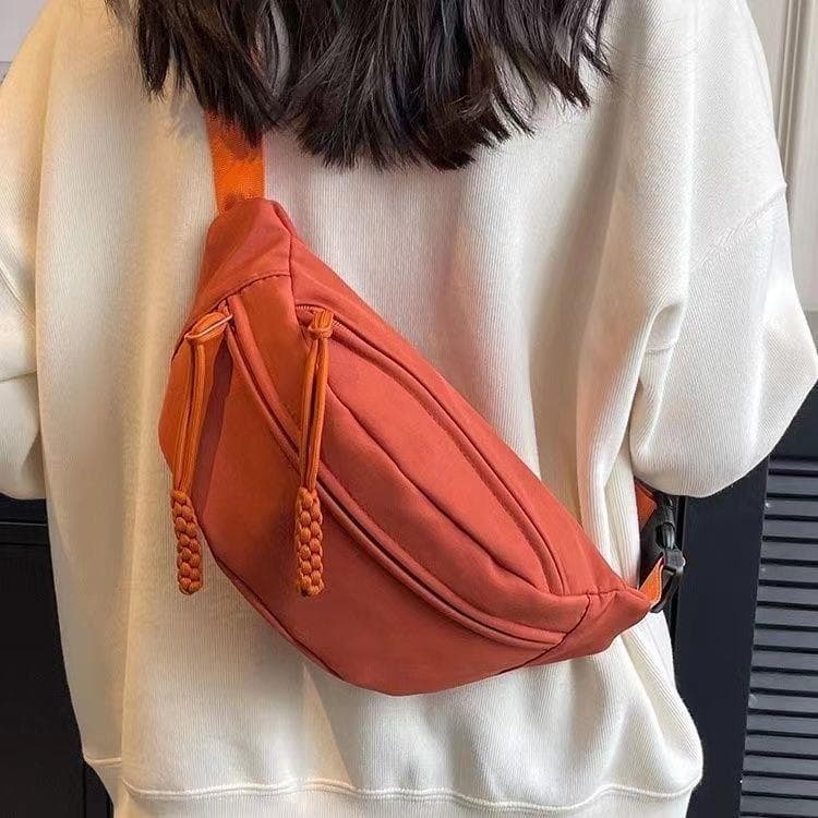 Bolsa feminina 2024 novo estilo moda All-Match saco do mensageiro feminino Oxford pano peito saco bolinho classe lona ci