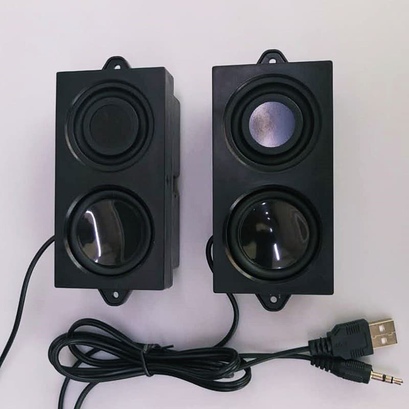 Alto-falante pegajoso para computador, alto-falante duplo, TV, Subwoofer Multi-carvão, áudio, pequena conexão de mesa, i