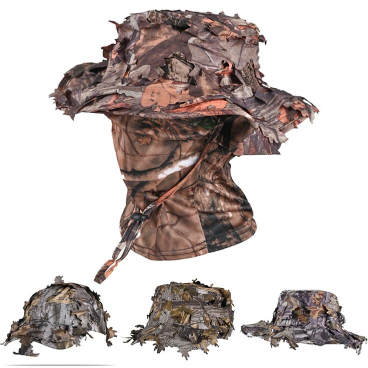 Verão camuflagem Benny chapéu masculino balde ao ar livre chapéu de folha morta pesca aba redonda chapéu tático Geely te
