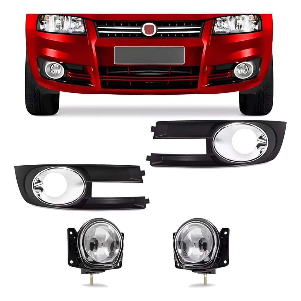 Kit Grade Farol Milha Stilo 2008 09 10 11 12 Com Farol Milha