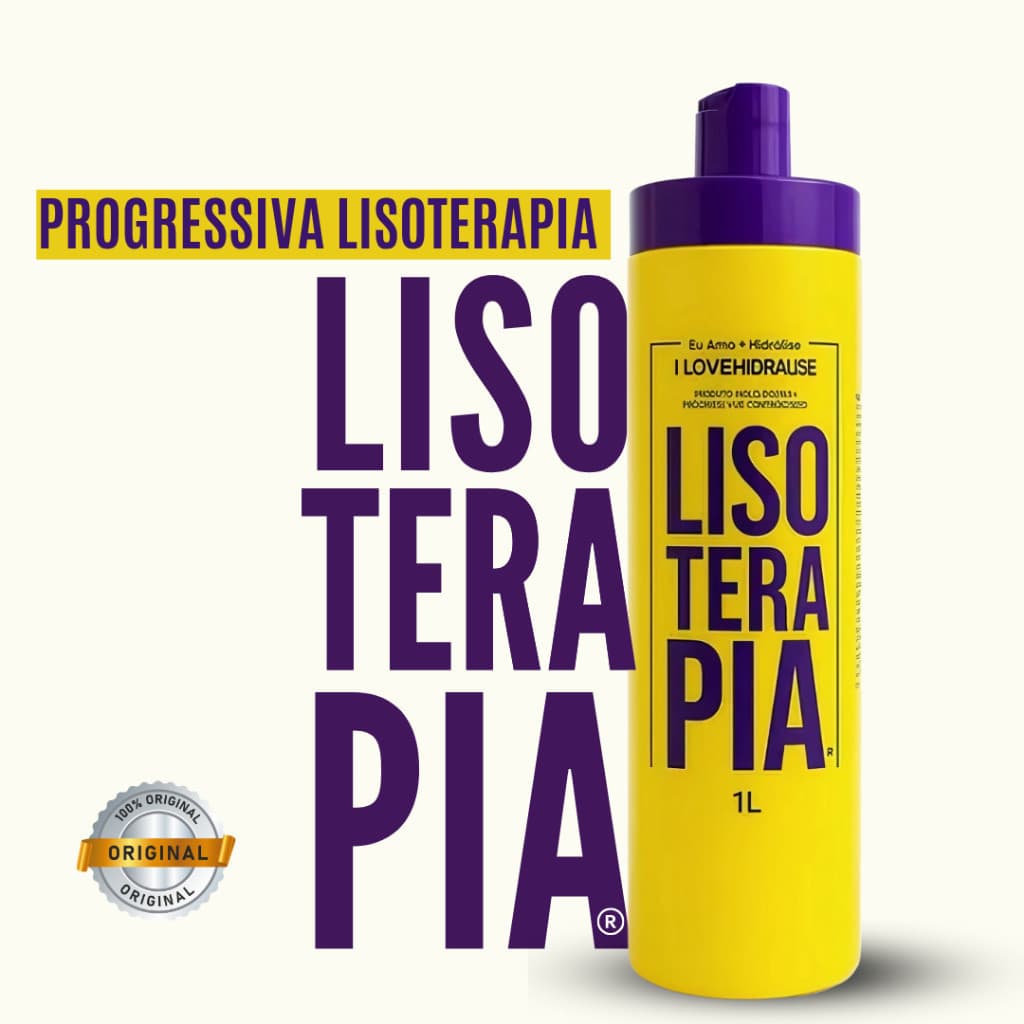 Progressiva Orgânica Lisoterapia Original Sem Formol Liso Absoluto Brilho Intenso 1 Litro