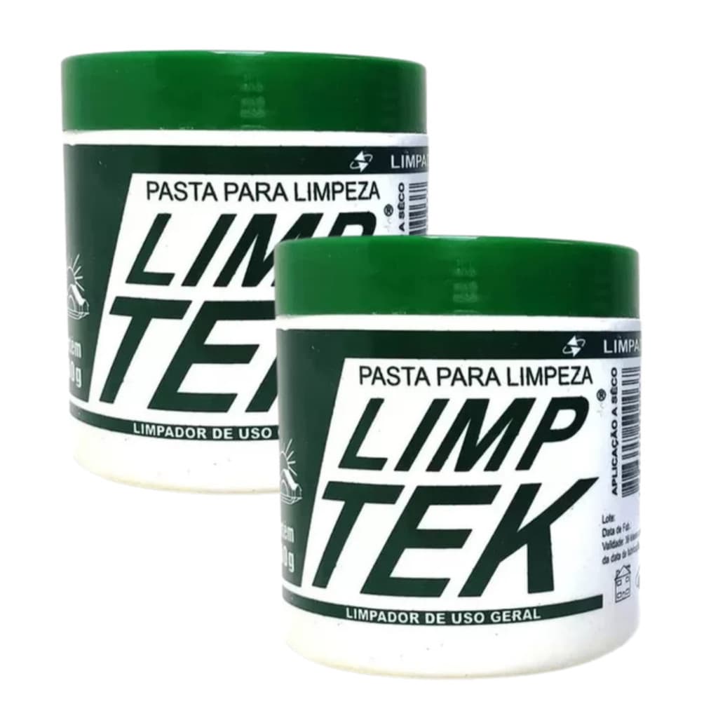 Kit 2 Limptek Pasta de Limpeza a Seco 500g Lavagem Sem Uso de Água