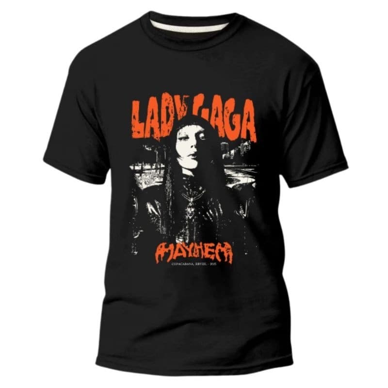 Camiseta Unissex Lady Gaga Mayhem Cantora Pop Camisa 100% Algodão Envio Imediato MK Imports