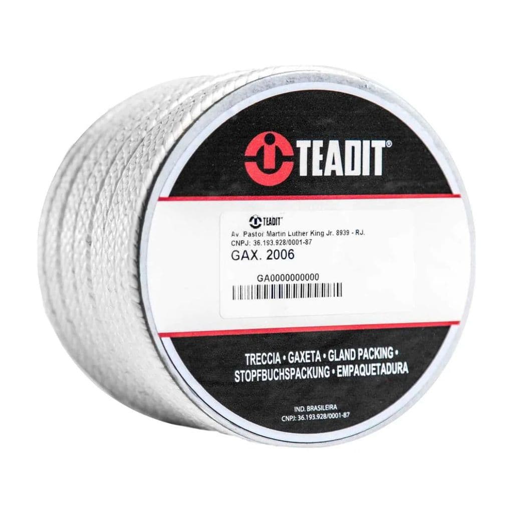 Gaxeta 2006R Teadit 2Kg Fda 9,5Mm (3/8) Grafite Flexivel Quadrada Ptfe Expandido Teflon Vedação