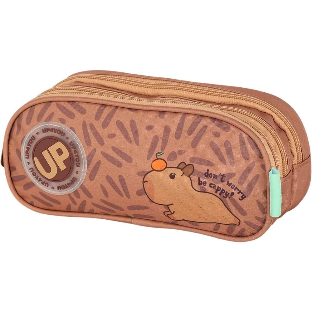 Estojo Escolar Up4you Capivara Marrom Luxcel